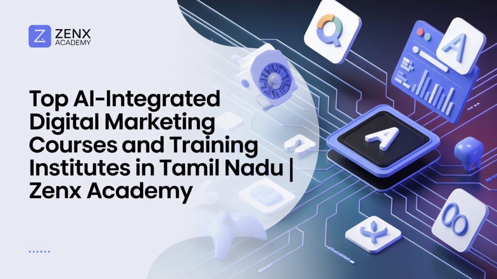 Top AI-Integrated Digital Marketing Courses and Training Institutes in Tamil Nadu 5 AI-integrated digital marketing course training in Tamil Nadu at ZenX Academy with automation and SEO 2.0 modules