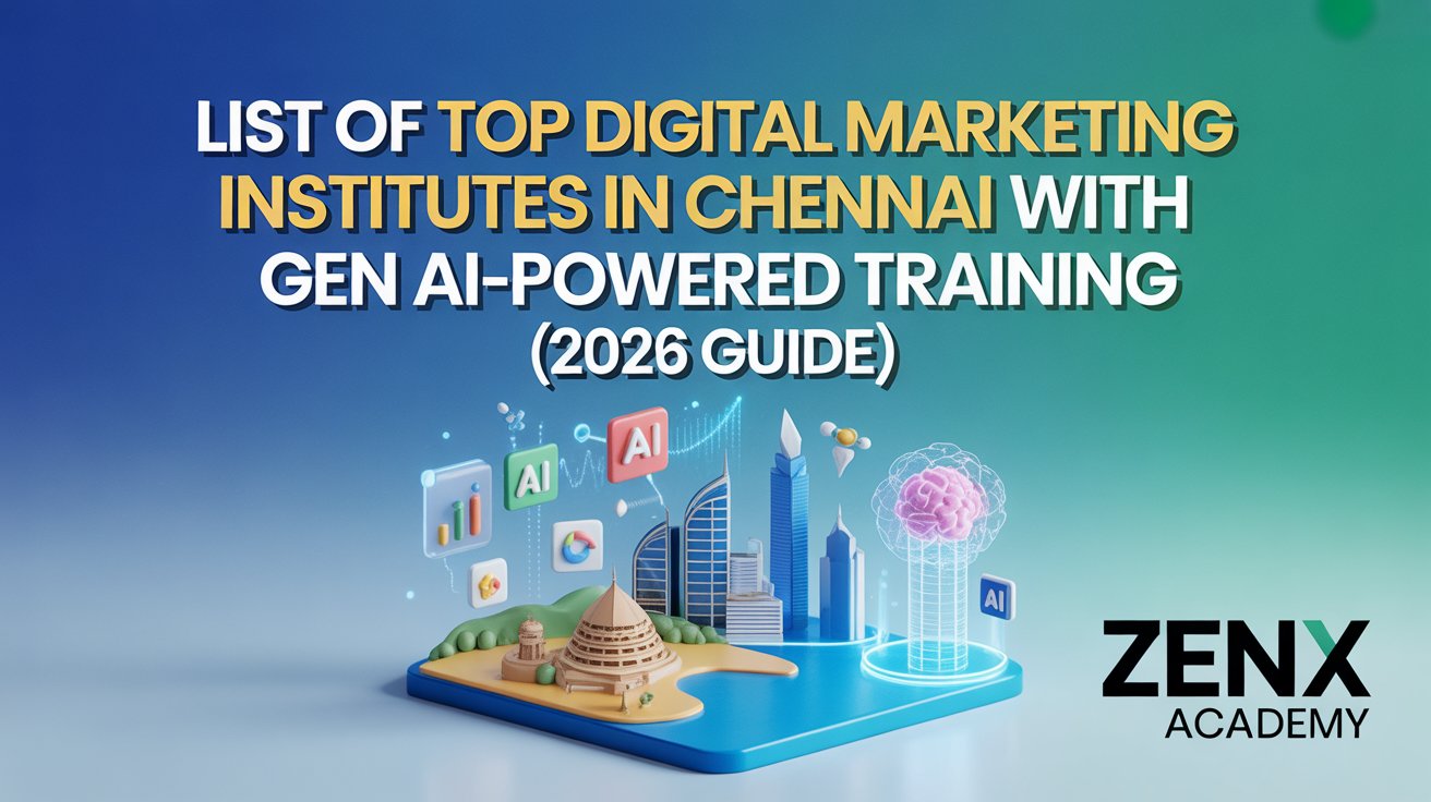 List of Top Digital Marketing Institutes in Chennai With Gen AI-Powered Training (2026 Guide) | ZenX Academy