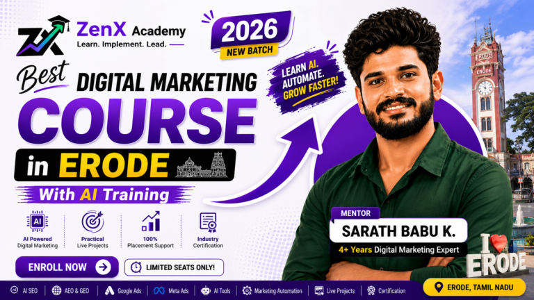 Best Digital Marketing Course in Erode With AI Training