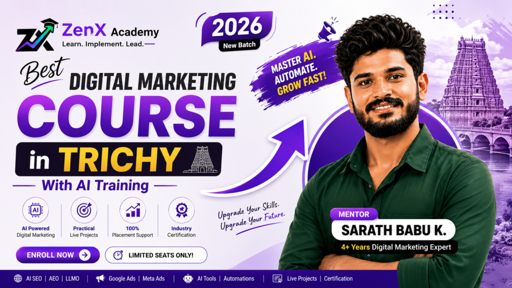 Best Digital Marketing Course in Trichy With AI Training