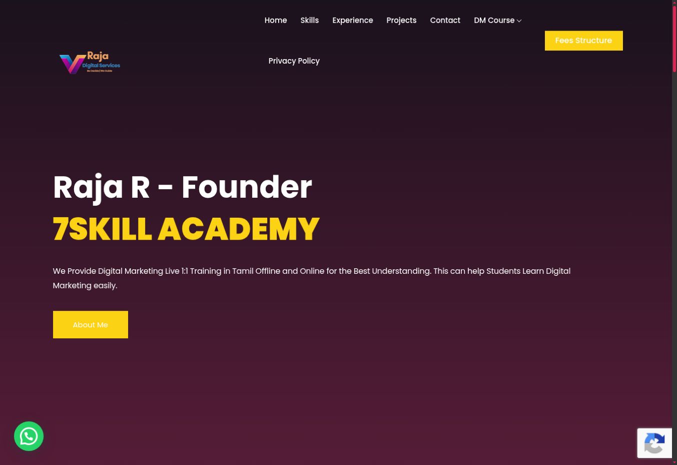 Raja Digital Services homepage screenshot captured September 28 2026