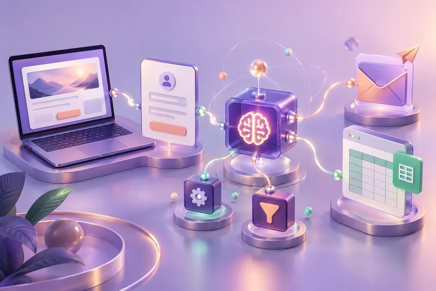 n8n Automation — AI-assisted practical learning illustration