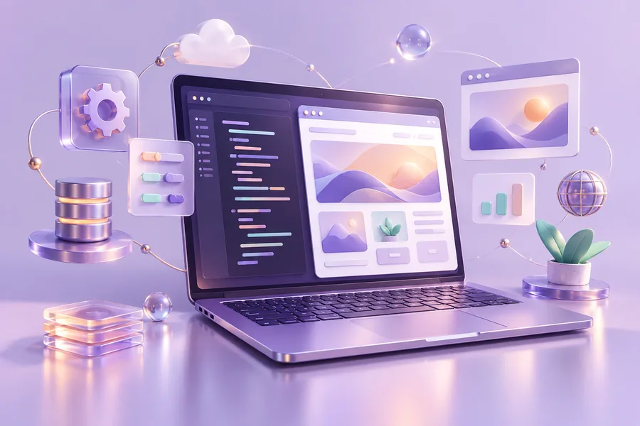 Vibe Coding — AI-assisted practical learning illustration